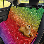 Rainbow (NOT Real) Glitter Artwork Print Pet Car Back Seat Cover