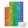 Rainbow (NOT Real) Glitter Print Blanket