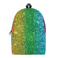 Rainbow (NOT Real) Glitter Print School Backpack