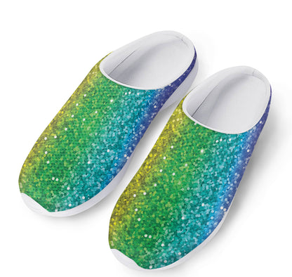Rainbow Glitter Print (NOT Real Glitter) Mesh Casual Shoes