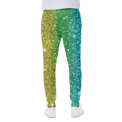 Rainbow Glitter Print (NOT Real Glitter) Scuba Joggers
