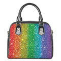 Rainbow (NOT Real) Glitter Print Shoulder Handbag