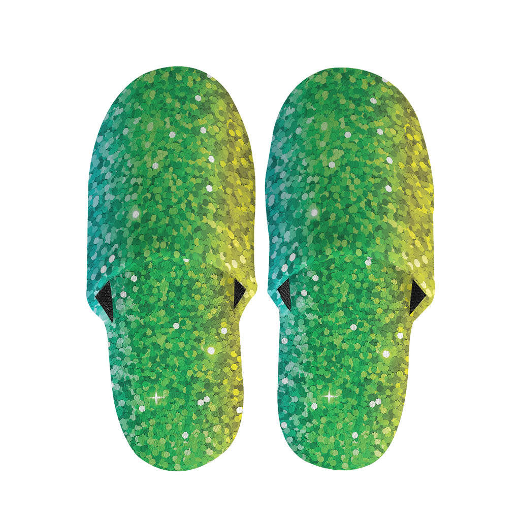 Rainbow Glitter Print (NOT Real Glitter) Slippers