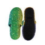 Rainbow Glitter Print (NOT Real Glitter) Slippers