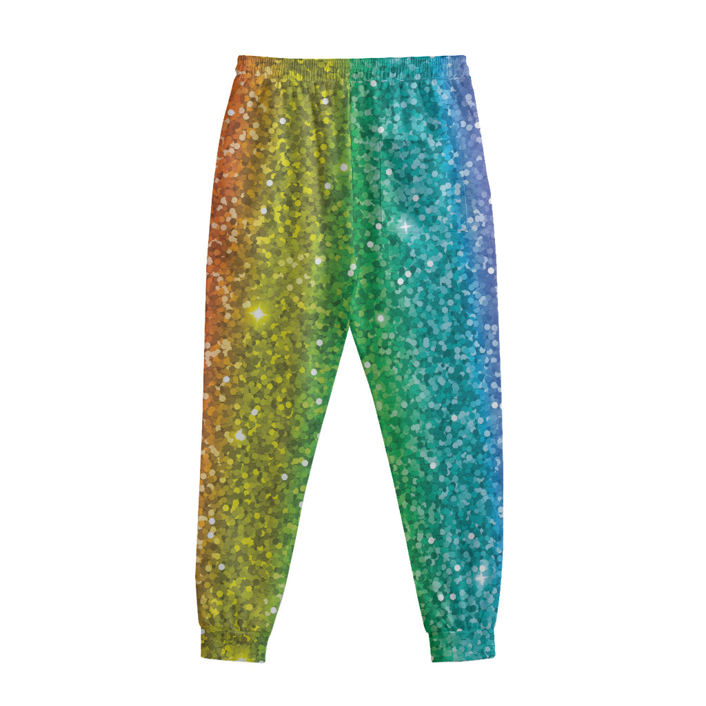 Rainbow Glitter Print (NOT Real Glitter) Sweatpants