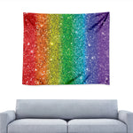 Rainbow Glitter Print (NOT Real Glitter) Tapestry