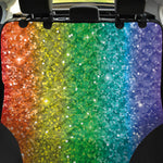 Rainbow (NOT Real) Glitter Print Pet Car Back Seat Cover