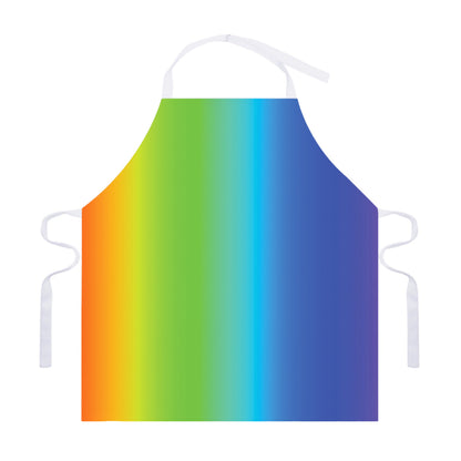 Rainbow Gradient Print Adjustable Apron