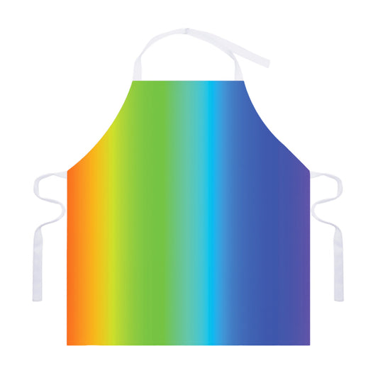 Rainbow Gradient Print Adjustable Apron