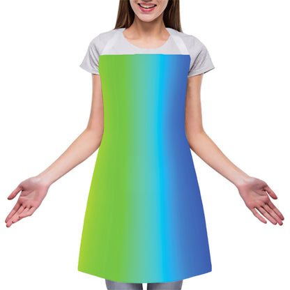 Rainbow Gradient Print Adjustable Apron