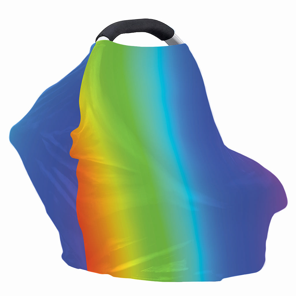 Rainbow Gradient Print Baby Seat Cover