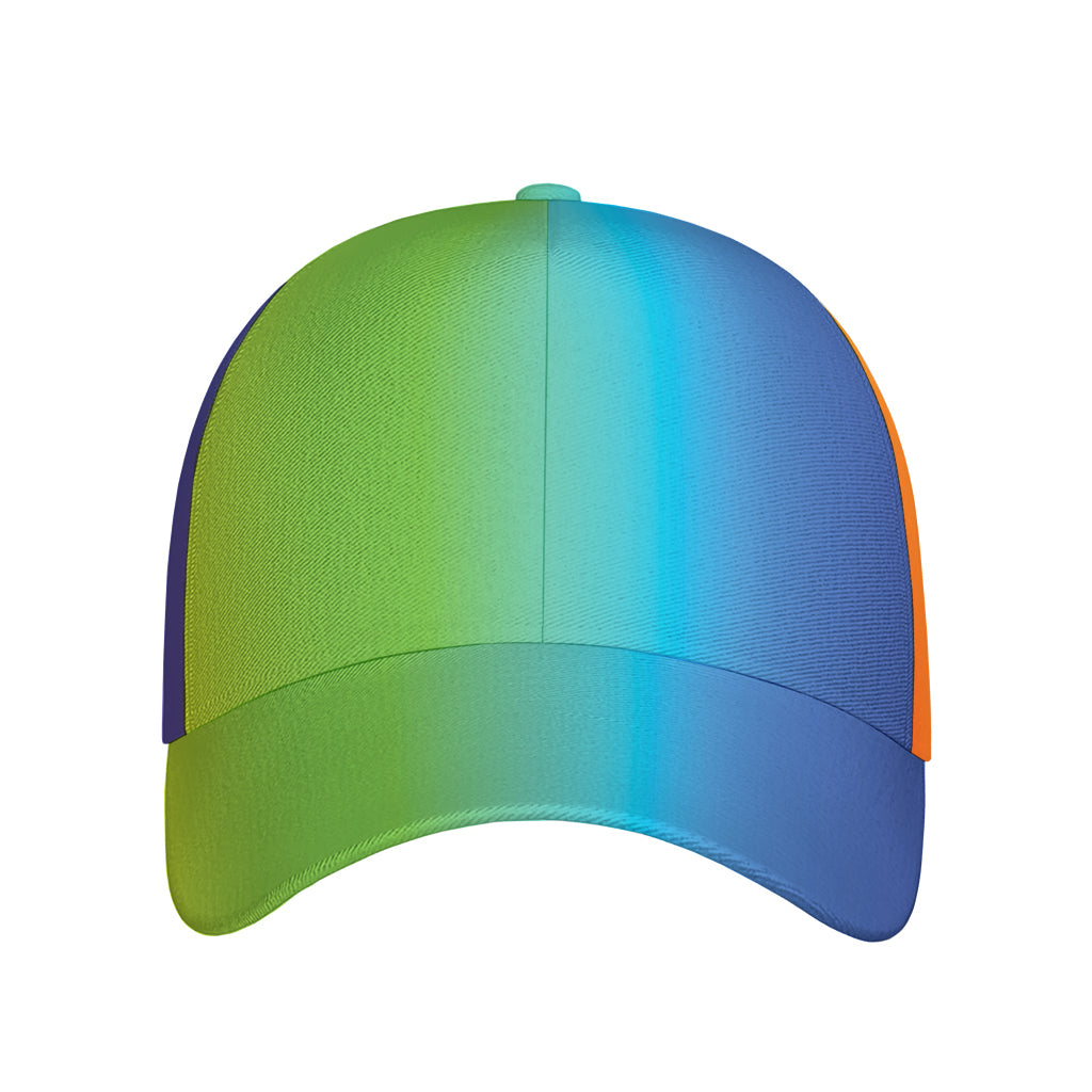 Rainbow Gradient Print Baseball Cap