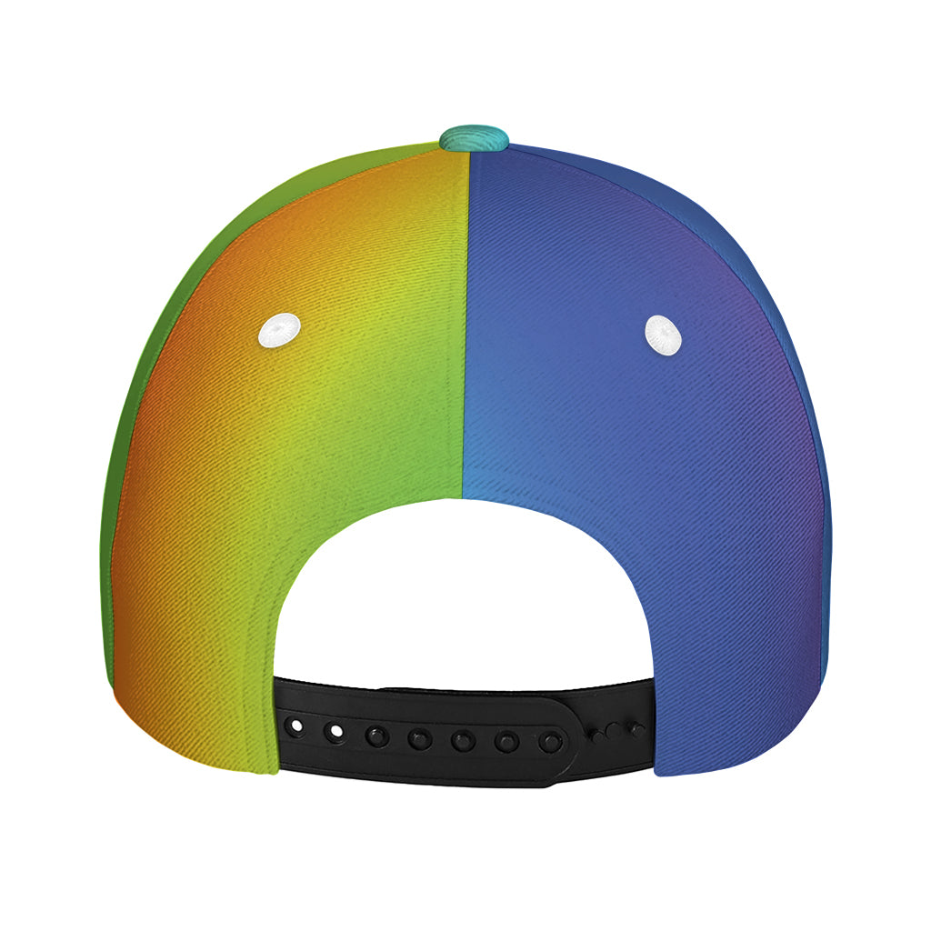 Rainbow Gradient Print Baseball Cap