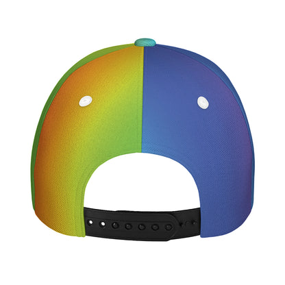 Rainbow Gradient Print Baseball Cap