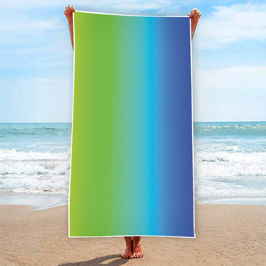 Rainbow Gradient Print Beach Towel