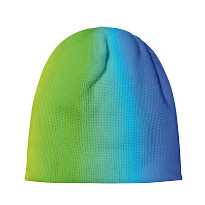 Rainbow Gradient Print Beanie