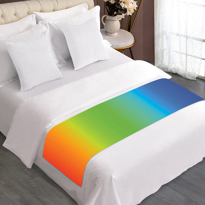 Rainbow Gradient Print Bed Runner
