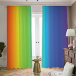 Rainbow Gradient Print Blackout Pencil Pleat Curtains