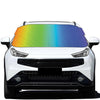 Rainbow Gradient Print Car Windshield Snow Cover