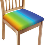 Rainbow Gradient Print Chair Cushion Cover