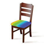Rainbow Gradient Print Chair Cushion Cover