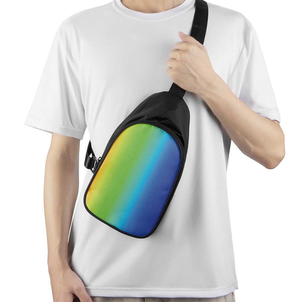 Rainbow Gradient Print Chest Bag