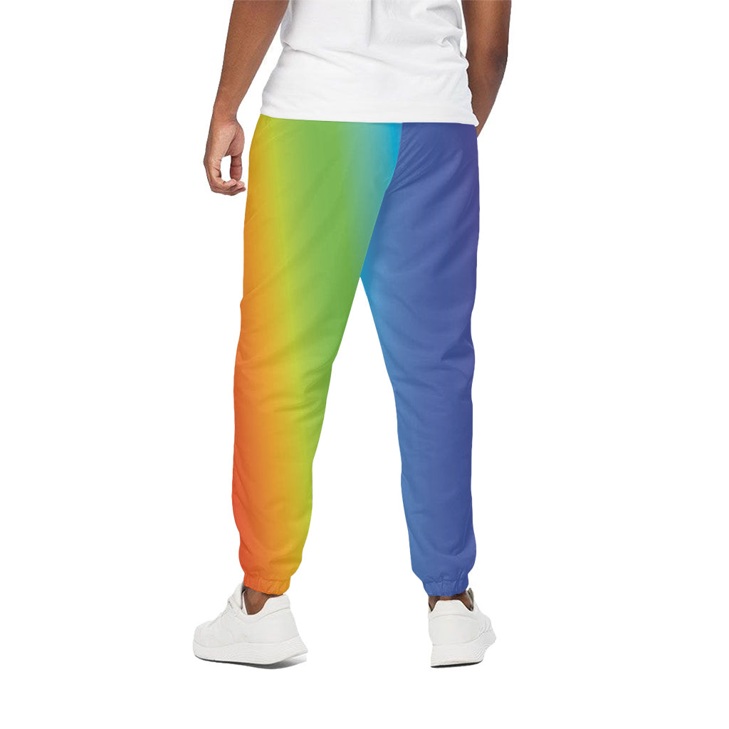 Rainbow Gradient Print Cotton Pants