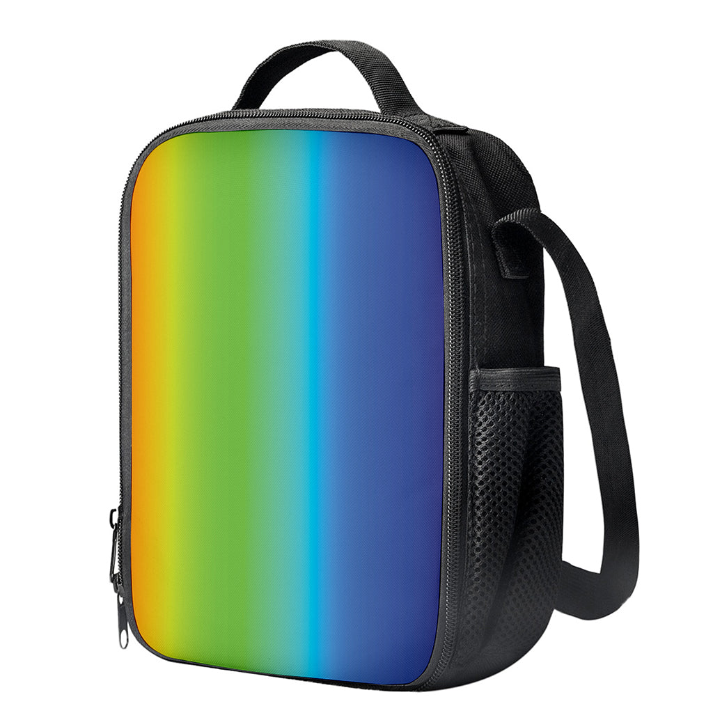 Rainbow Gradient Print Crossbody Lunch Bag