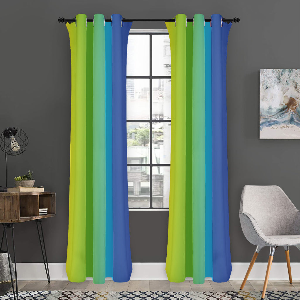 Rainbow Gradient Print Curtain