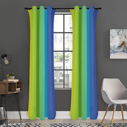 Rainbow Gradient Print Curtain