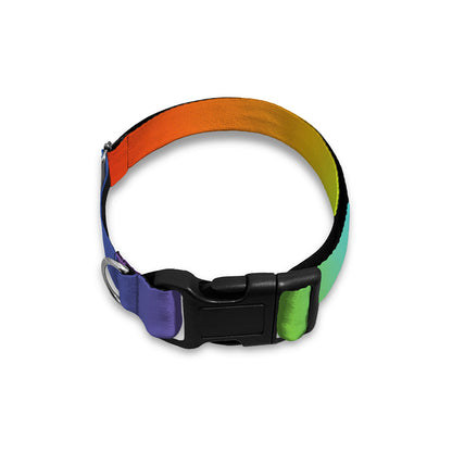 Rainbow Gradient Print Dog Collar