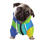 Rainbow Gradient Print Dog Zip Up Hoodie