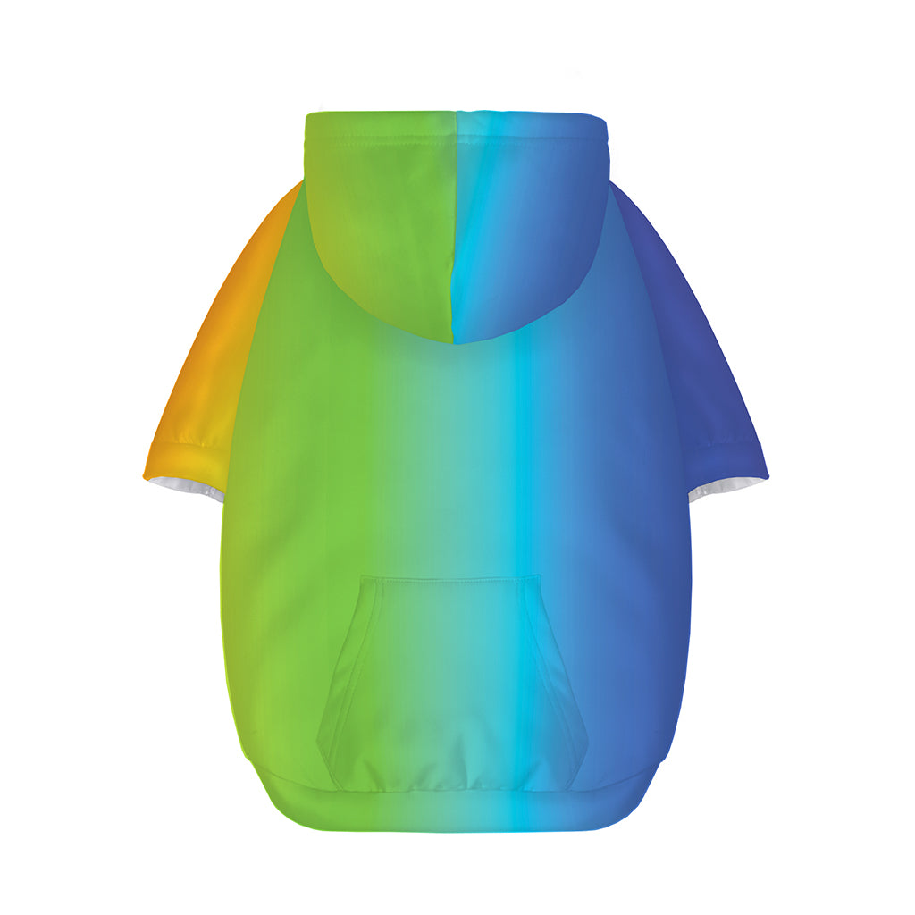 Rainbow Gradient Print Dog Zip Up Hoodie