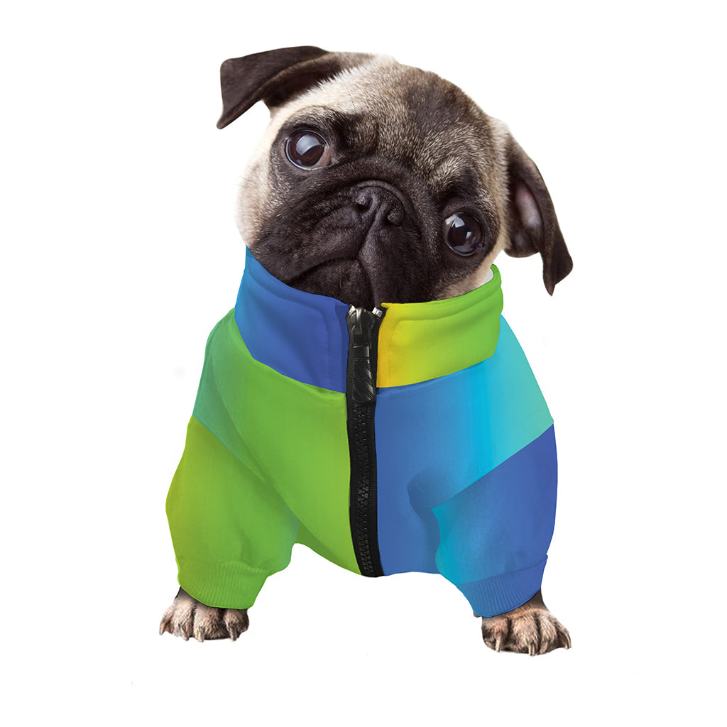 Rainbow Gradient Print Dog Zip Up Jacket