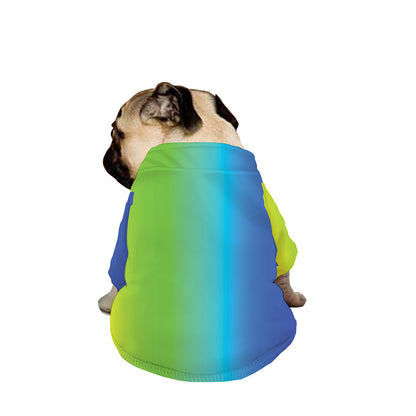 Rainbow Gradient Print Dog Zip Up Jacket