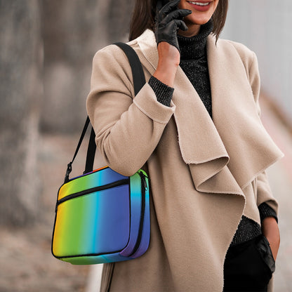 Rainbow Gradient Print Double Strap Bible Bag