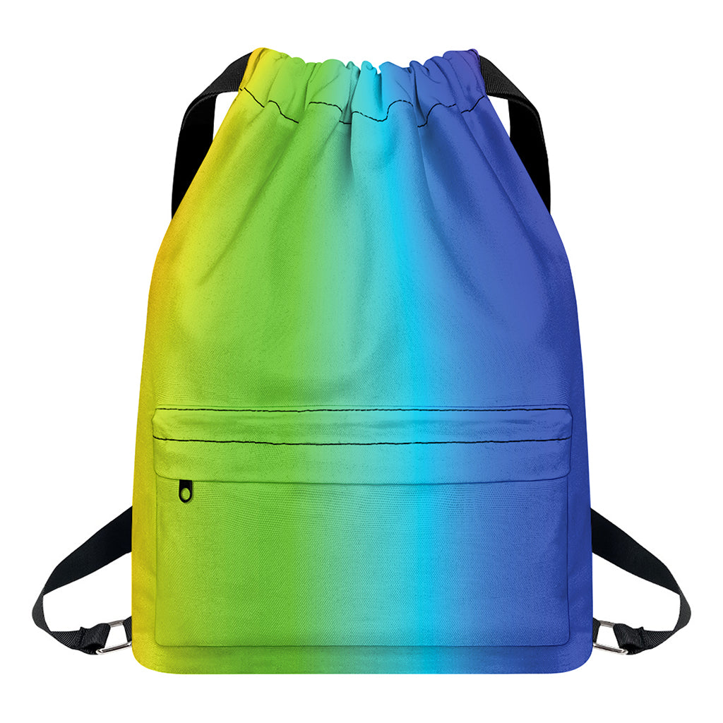 Rainbow Gradient Print Drawstring Backpack