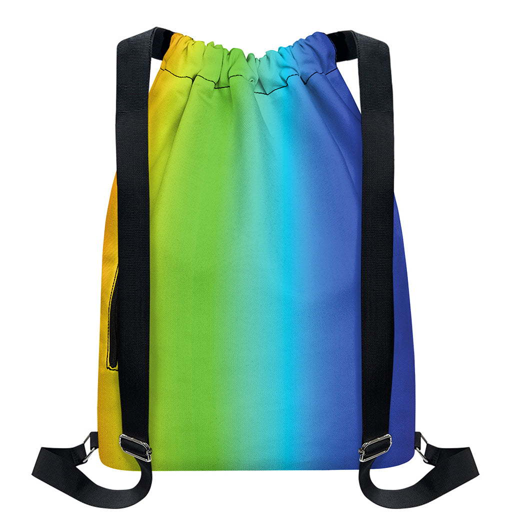 Rainbow Gradient Print Drawstring Backpack