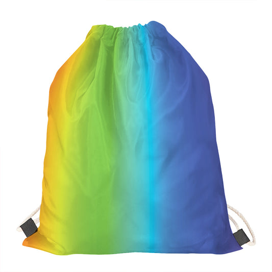 Rainbow Gradient Print Drawstring Bag