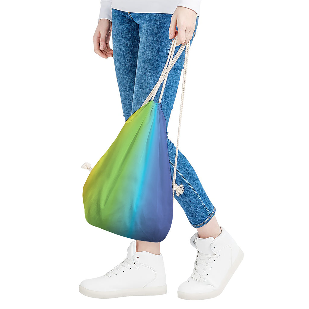Rainbow Gradient Print Drawstring Bag