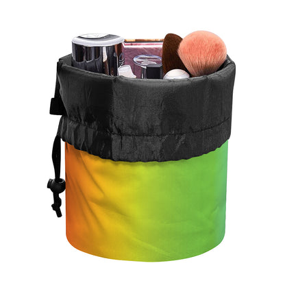 Rainbow Gradient Print Drawstring Makeup Bag