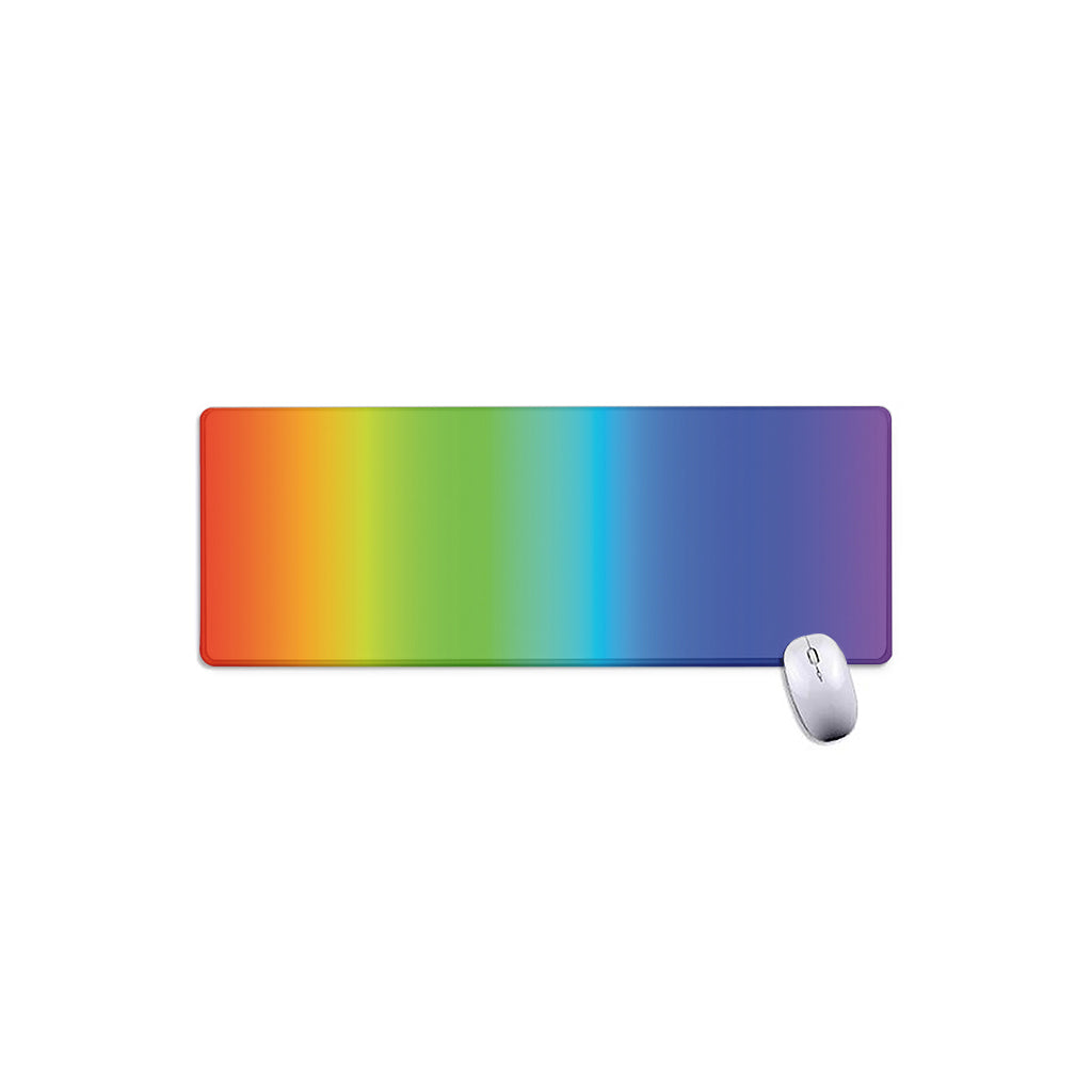 Rainbow Gradient Print Extended Mouse Pad