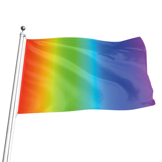 Rainbow Gradient Print Flag