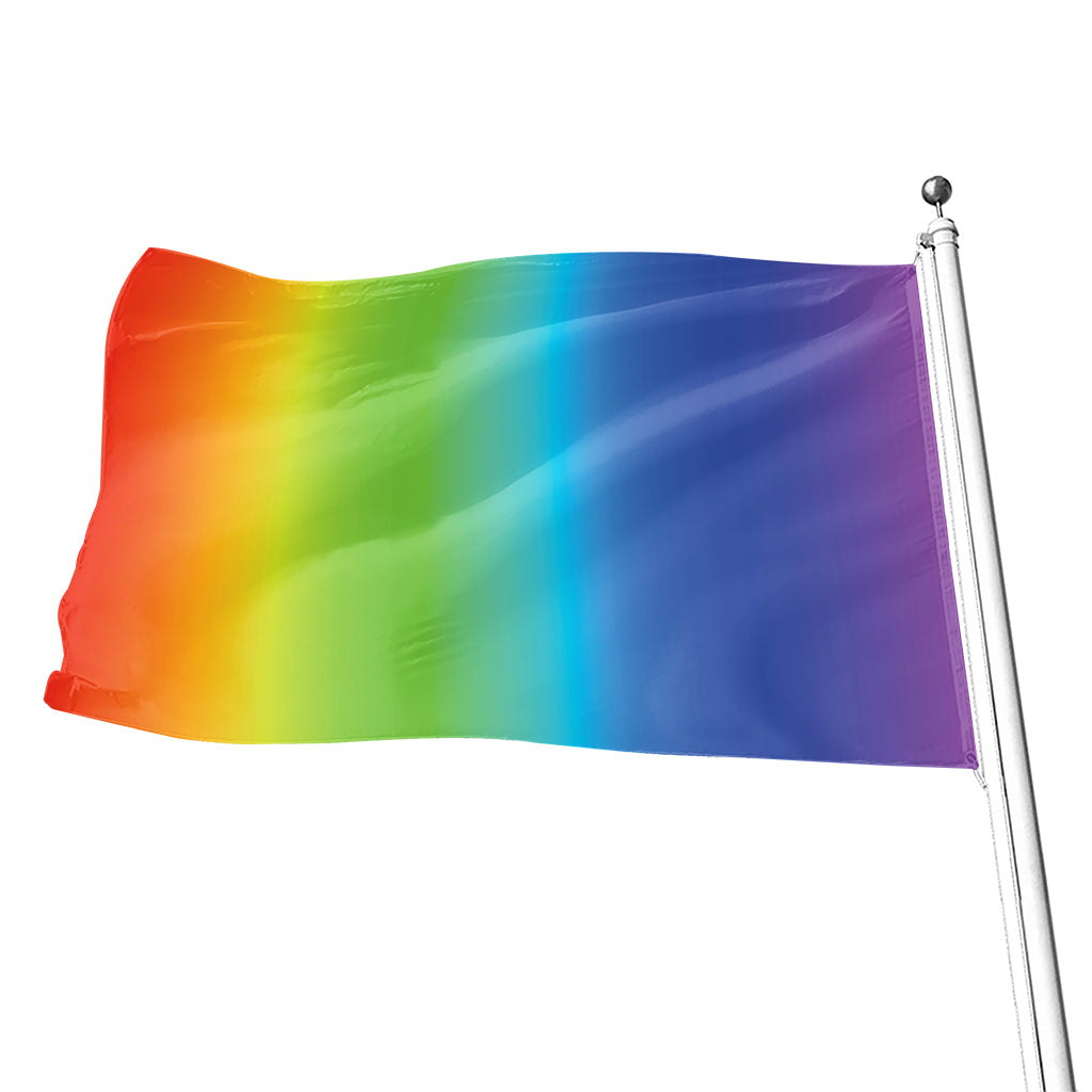 Rainbow Gradient Print Flag