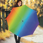 Rainbow Gradient Print Foldable Umbrella