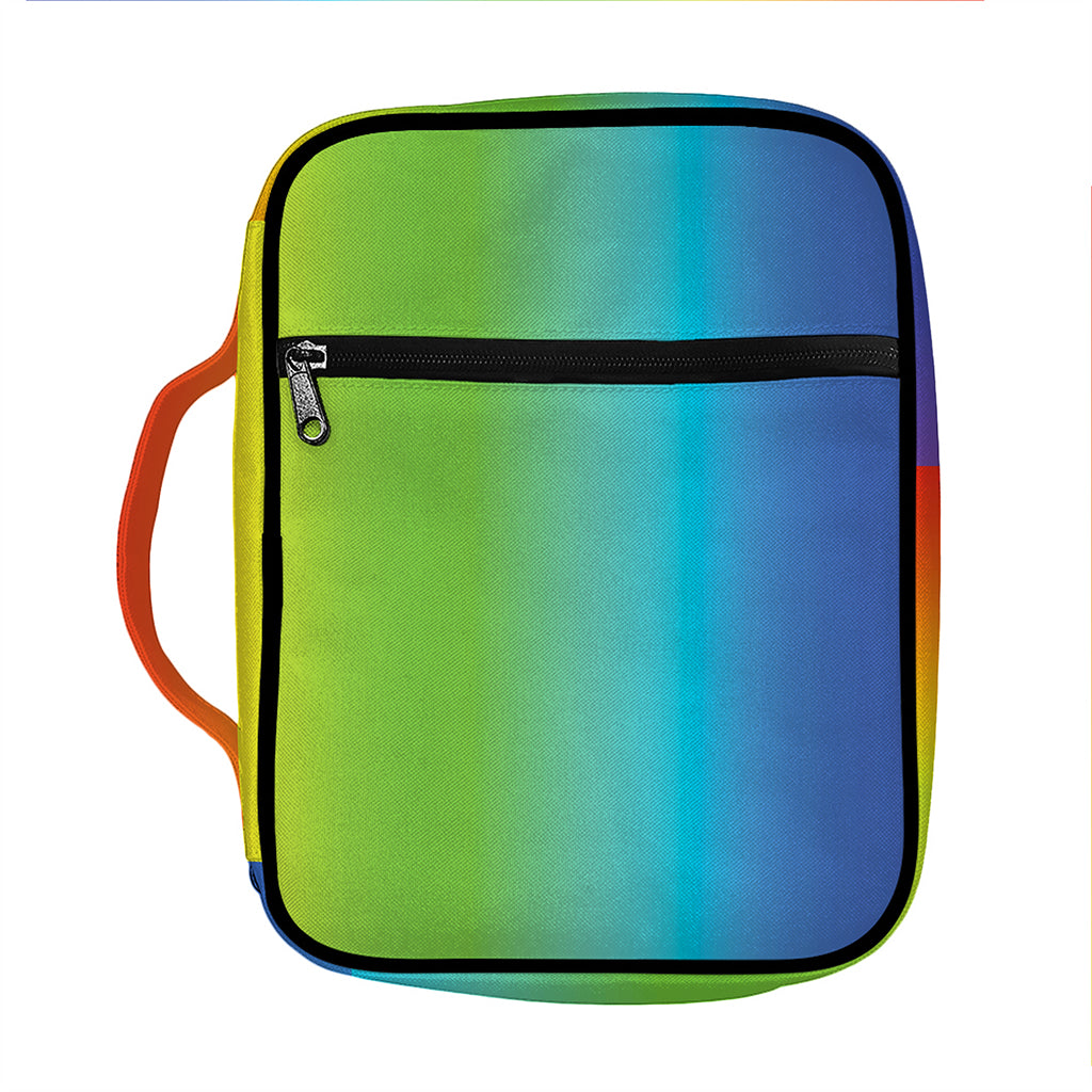 Rainbow Gradient Print Front Pocket Bible Bag