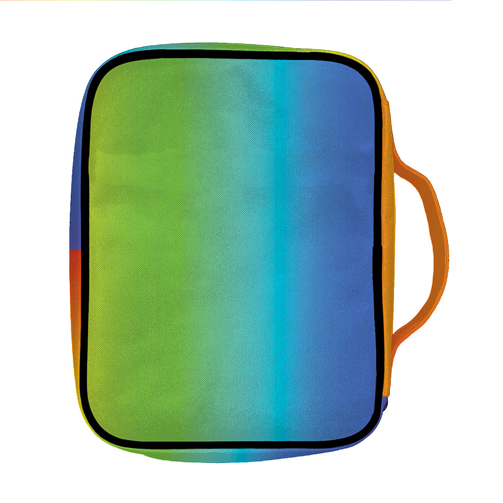 Rainbow Gradient Print Front Pocket Bible Bag