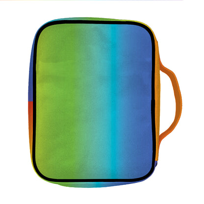 Rainbow Gradient Print Front Pocket Bible Bag