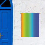 Rainbow Gradient Print Garden Flag