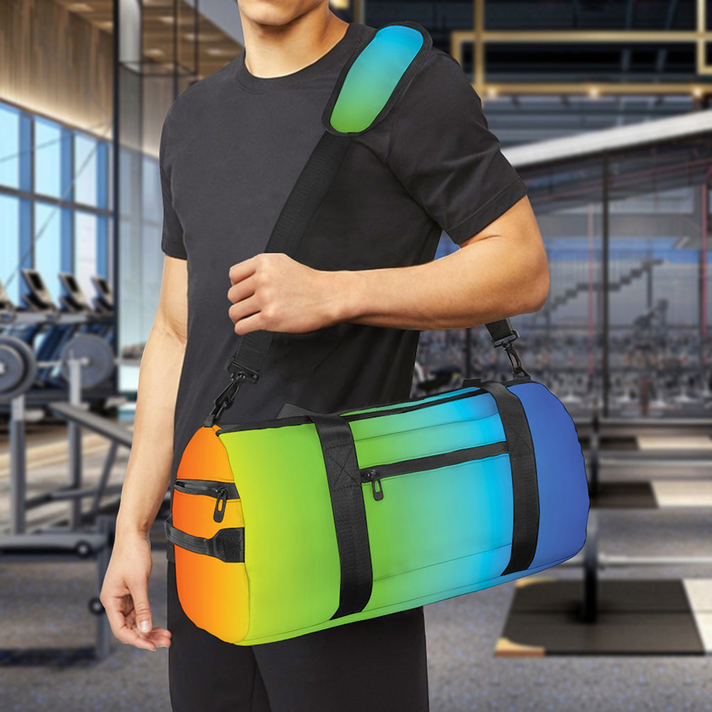 Rainbow Gradient Print Gym Bag